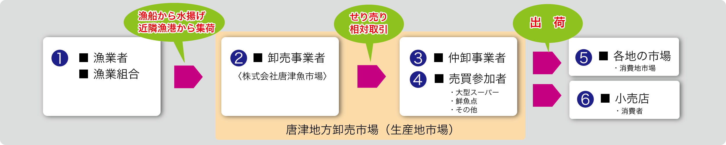 唐津魚市場・市場流通